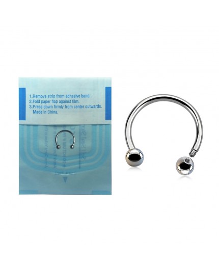 Circular Barbell STERILE in Titanio G23 ASTM F136 con Palline