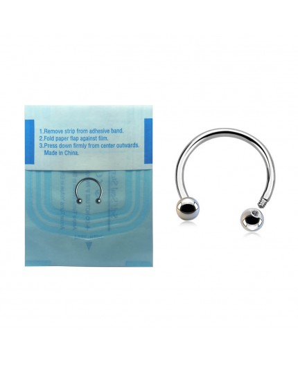 Circular Barbell STERILE in Acciaio Inox 316L con Palline