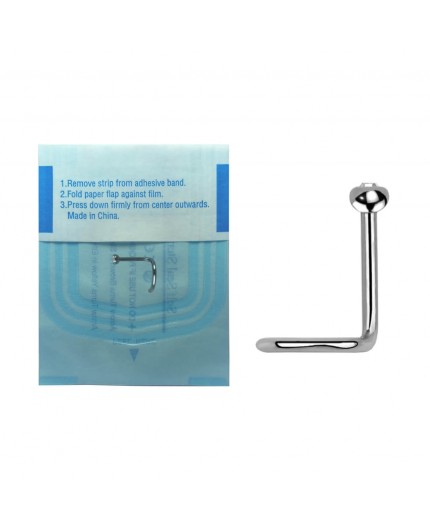 Piercing Naso Nose Screw STERILE in Titanio G23 ASTM F136 con Cristallo CR