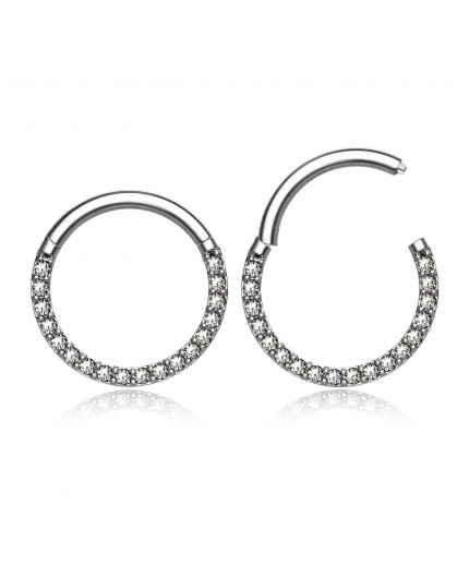Clicker Septum in Titanio G23 ASTM F136 con Zirconie Frontali