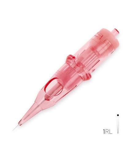 01 RL-CP (Round Liner - Tip Tagliato - Supporto in Plastica ) - Cartucce Kwadron OPTIMA - Aghi PMU - 20pz